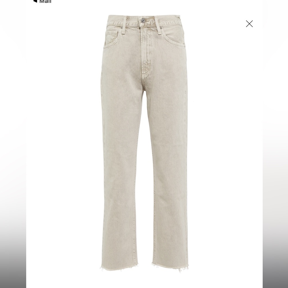 Citizens of Humanity Daphne Crop Denim in Ecru